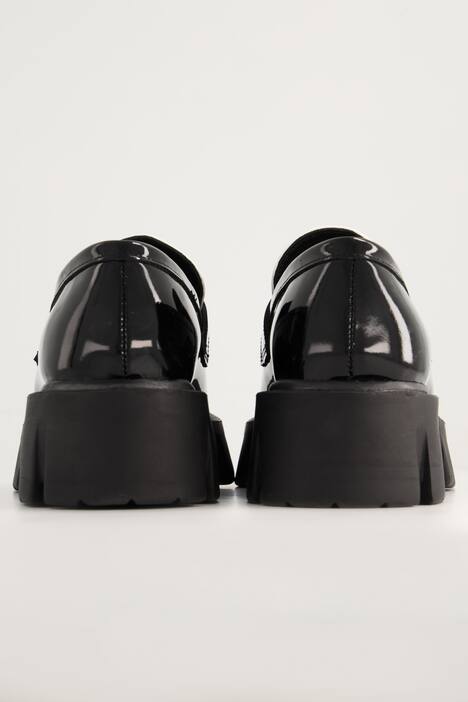 Leren loafers, tweekleurig, siergesp, wijdte H