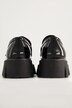 Mocassins en cuir bicolores avec boucle fantaisie, largeur H