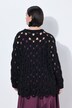 Trui, opengewerkt breisel, oversized, ronde hals, lange mouwen