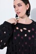 Trui, opengewerkt breisel, oversized, ronde hals, lange mouwen