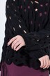 Trui, opengewerkt breisel, oversized, ronde hals, lange mouwen
