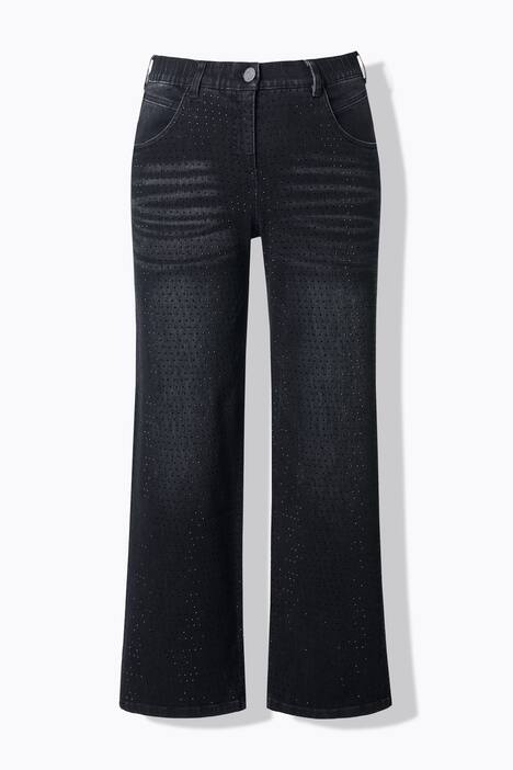 Jean Mary, jambe large et droite, strass