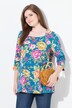 Flower Print Square Neck Tee