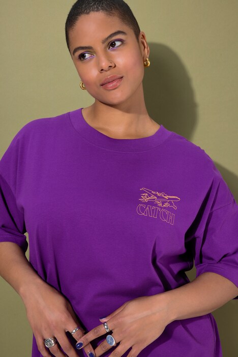 T-shirt, oversized, airplane, korte mouw