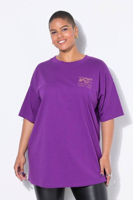 T-shirt, oversized, airplane, korte mouw