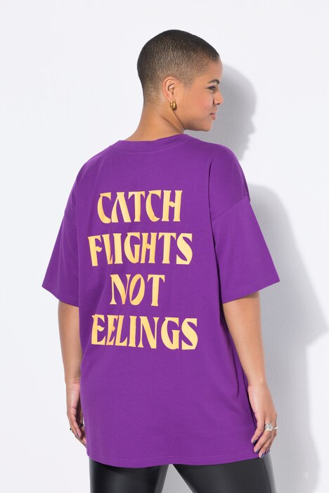 T-shirt, oversized, airplane, korte mouw