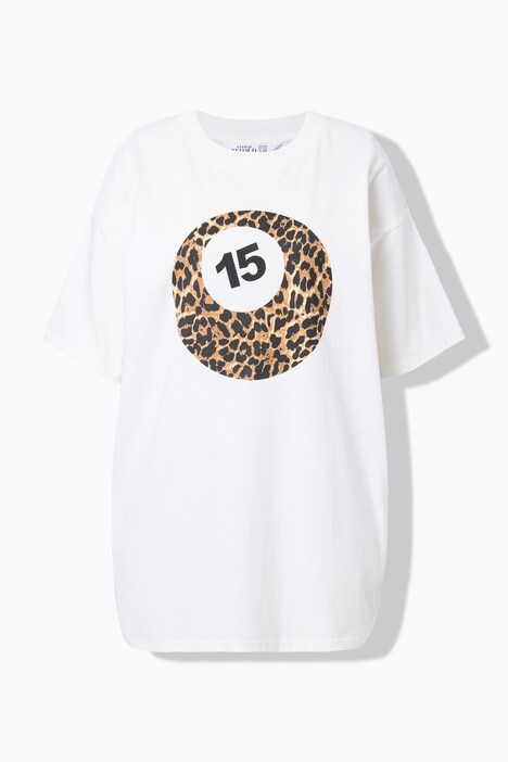 T-shirt, oversized, biljartbal, korte mouw