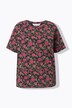 T-skjorte, oversized, roses, korte ermer
