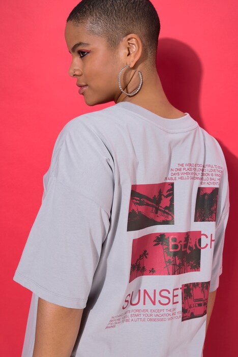 T-paita, oversized, palmut, lyhyet hihat