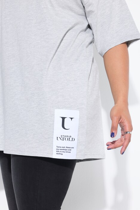 T-shirt, oversized, zoompatch, korte mouw