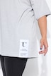 Camiseta, oversize, parche en el bajo, media manga