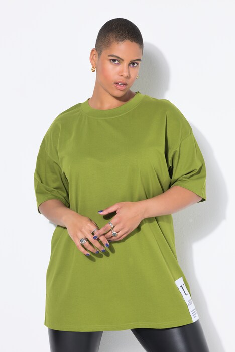 T-shirt, oversized, zoompatch, korte mouw