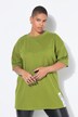 T-shirt dal taglio oversize con applicazione sull'orlo e mezze maniche