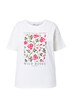 Tričko, oversize, květinový potisk, krátké rukávy