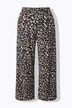 Pantalon à jambes larges en tissu gaufré à motif léopard