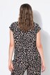 Top, oversized, vaffelstruktur, leopardmønster