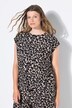 Top, oversized, vaffelstruktur, leopardmønster