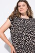Top, oversized, vaffelstruktur, leopardmønster