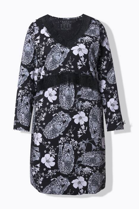 Chemise de nuit TruYou, roses et dentelle