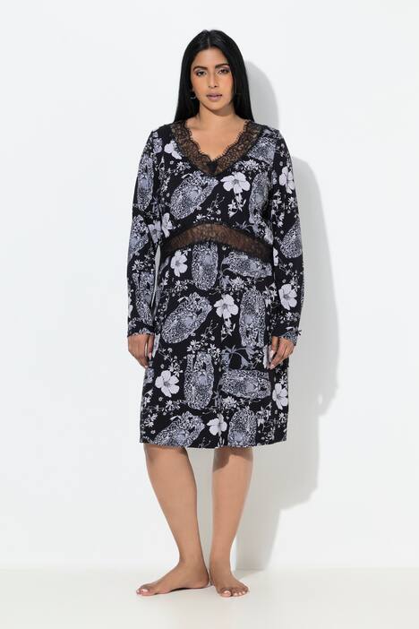 Chemise de nuit TruYou, roses et dentelle