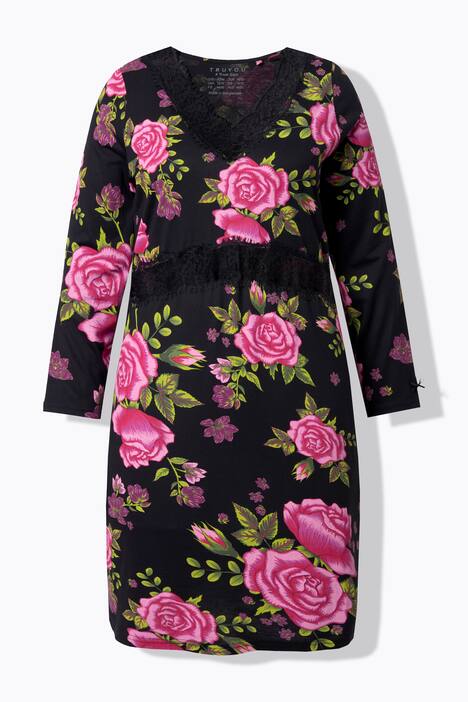 Chemise de nuit TruYou, roses et dentelle