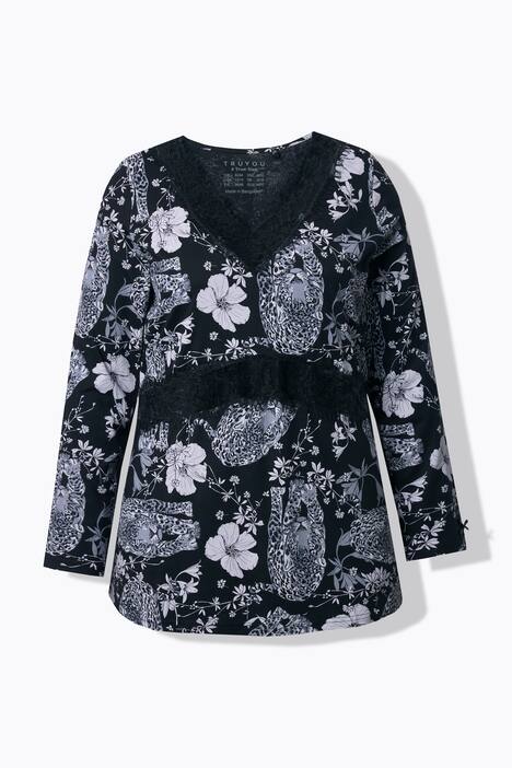 TruYou pyjama, tweedelig, rozen, kant