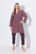 Lange blouse, strepen, A-lijn, overhemdkraag, lange mouwen