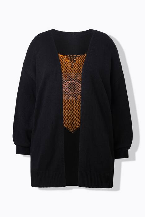 Chaqueta de punto, chaqueta abierta, «corazón con ojo» en la espalda