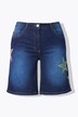 Denim-shorts, farverige stjerner, 5 lommer