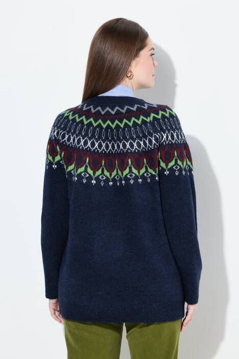 Pull norvégien à col rond et manches longues