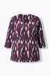 Shirt, golven, Classic, V-hals, 3/4-mouwen