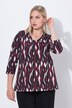 Shirt, golven, Classic, V-hals, 3/4-mouwen