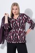 Shirt, golven, Classic, V-hals, 3/4-mouwen