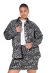 Džínová košile, oversize, leopardí vzor