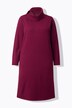 Abito midi di maglia con zip, collo dolcevita e maniche lunghe