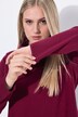 Abito midi di maglia con zip, collo dolcevita e maniche lunghe