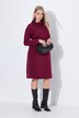 Abito midi di maglia con zip, collo dolcevita e maniche lunghe