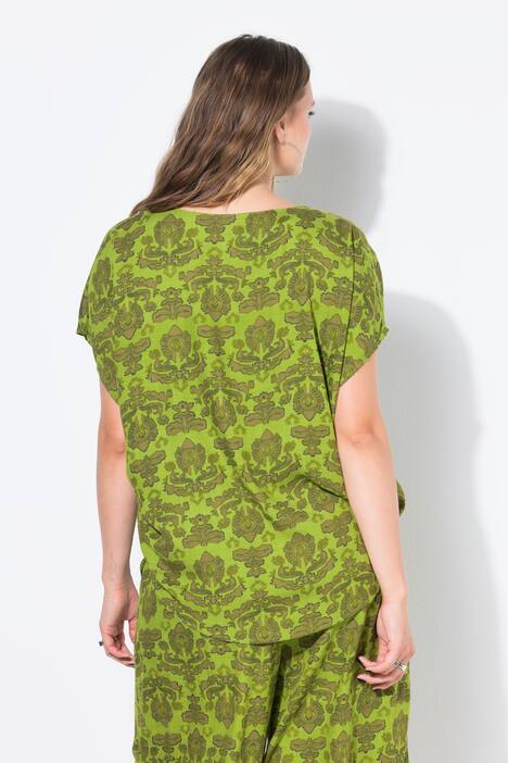Camiseta tipo blusa, amplia, Paisley