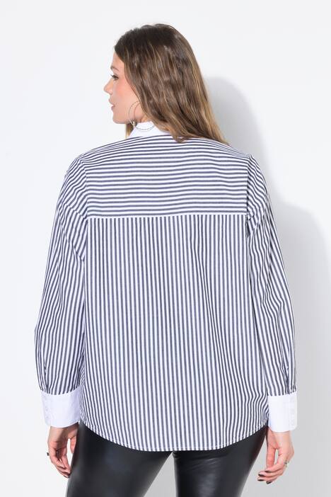 Hemdbluse, oversized, Streifen