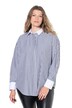 Košilová halenka, oversize, pruhy