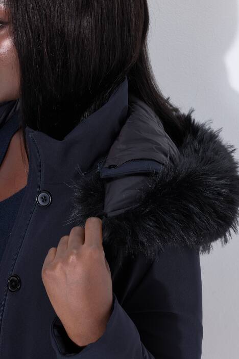 Veste technique à capuche, modèle imperméable, poches zippées