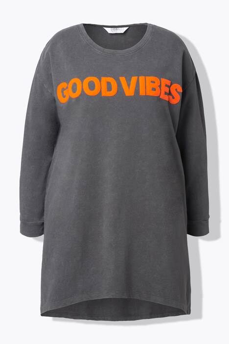 Sudadera, Loose Fit, letras, lavado ácido