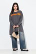 Sweatshirt, løs pasform, skrifttræk, afblegnng