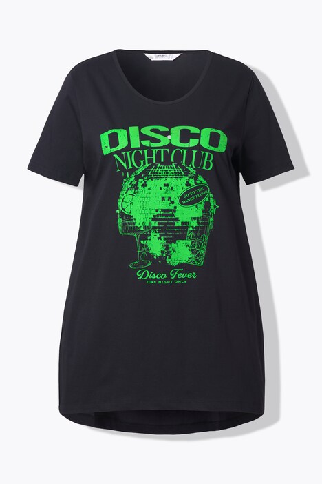 Camiseta, forma en A, motivo de bola de espejos de neón
