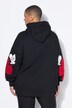 Hoodie, extra oversized, mouw met roses towel-print