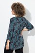 Gesmokte blouse, luipaardpatroon, A-lijn, ronde hals, 3/4-mouwen