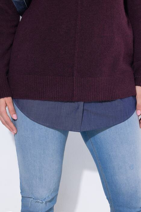 Bluseforlengelse, jeanslook, A-linje, knapper