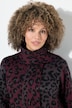 Pullover, leopardmønster, sjalskrave, lange ærmer