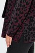 Pullover, leopardmønster, sjalskrave, lange ærmer