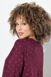 T-shirt, blomstret, A-form, V-udskæring og 3/4-lange ærmer